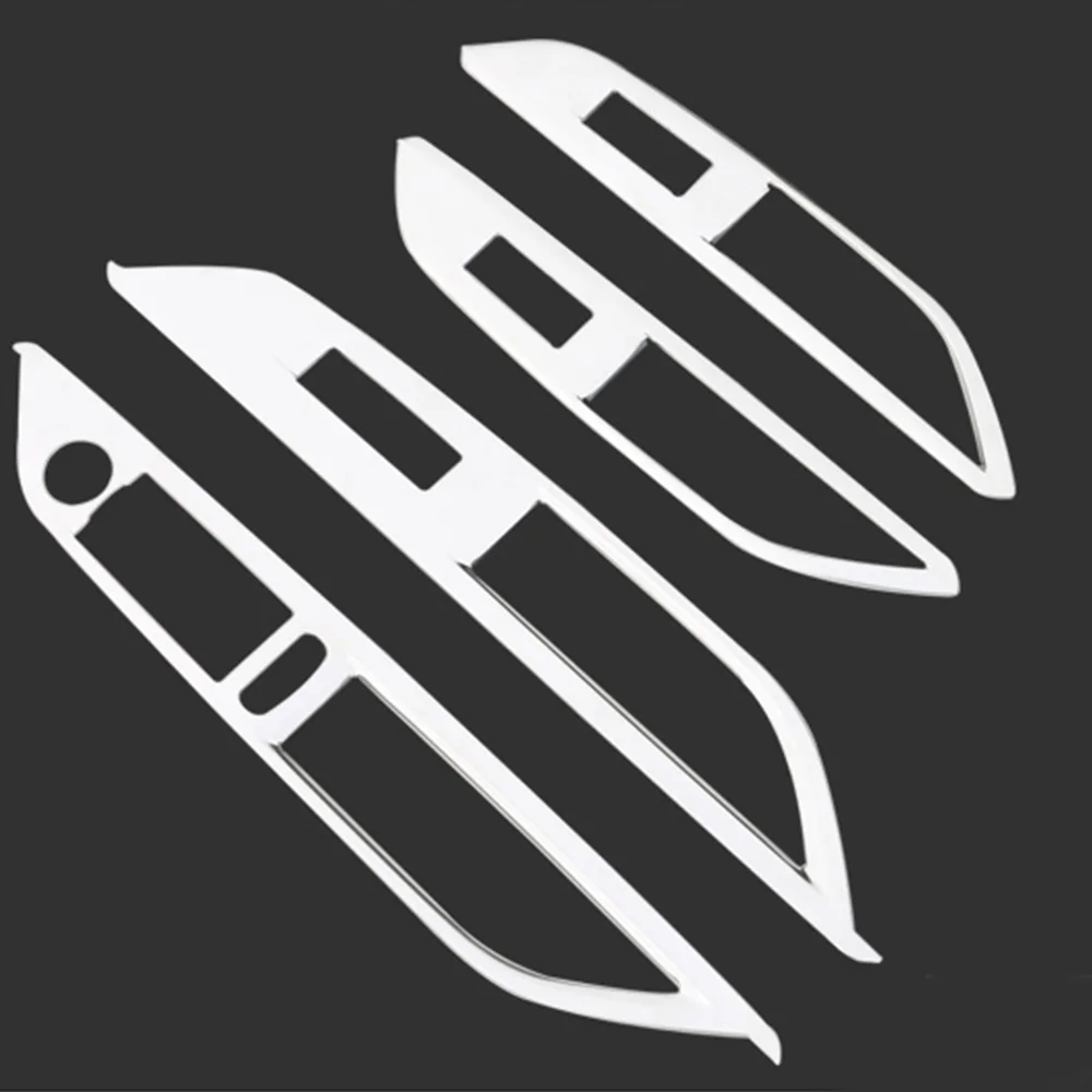 

For Peugeot 4008 5008 2017 4pcs/lot stainless steel car window lift panel decoration cover Trim