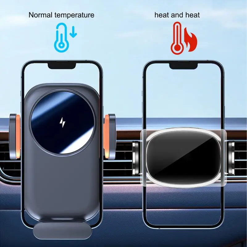 Caricabatteria per auto wireless Supporto per telefono per auto stabile da 15 W Supporto per caricabatteria per auto flessibile con bloccaggio automatico Rotazione a 360 gradi Auto wireless