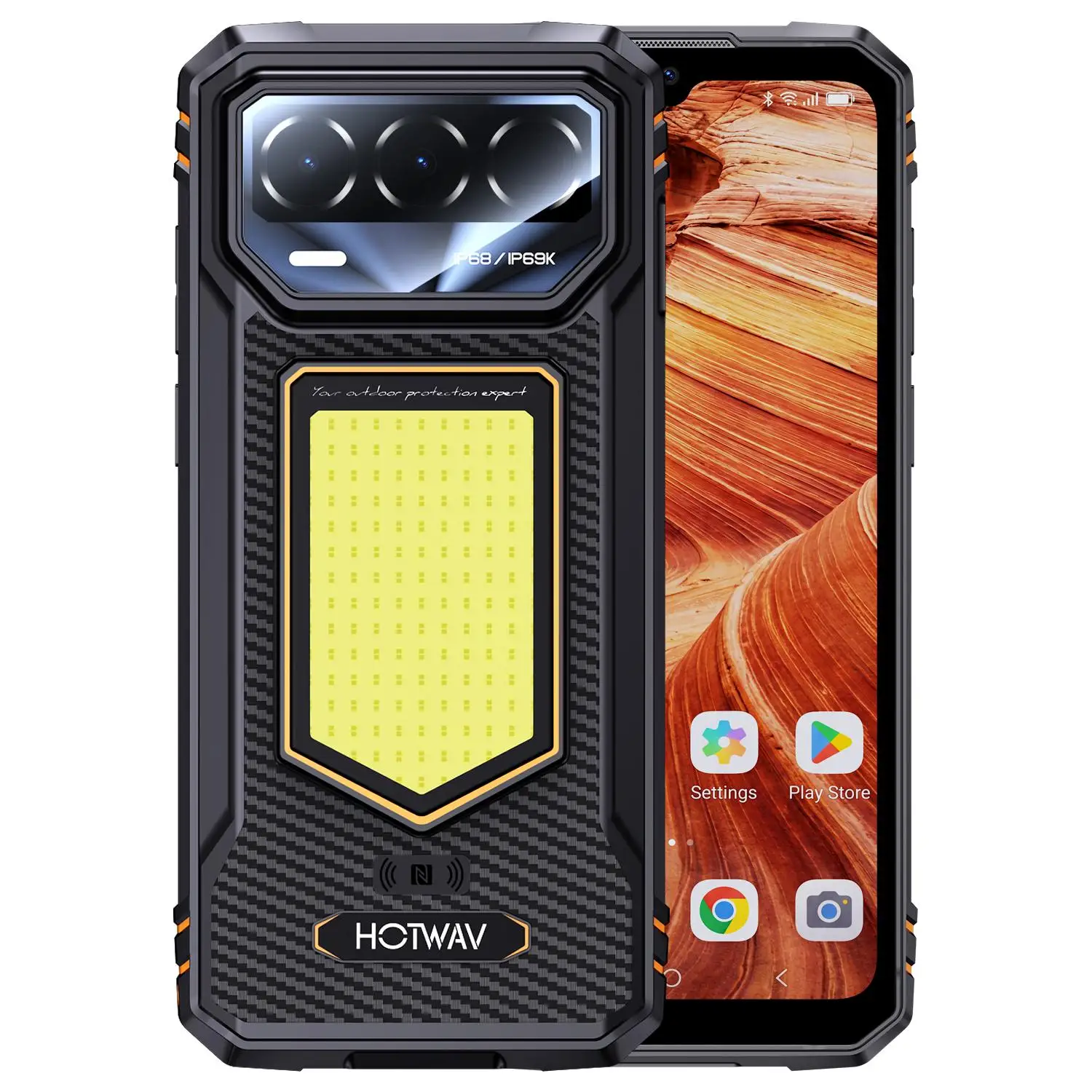HOTWAV T8 Rugged Phone 4GB+64GB 6.75'' Android 16 Unisoc T7250 UMS9230E 6200mAh 20MP NFC 4G Smartphone
