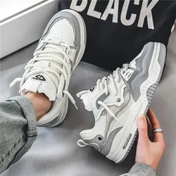 Men's Designer Shoes Brand Chunky Sneakers Two-tone Lace Up Casual Shoes for Men Fashion Student Vulcanized Zapatillas Hombre