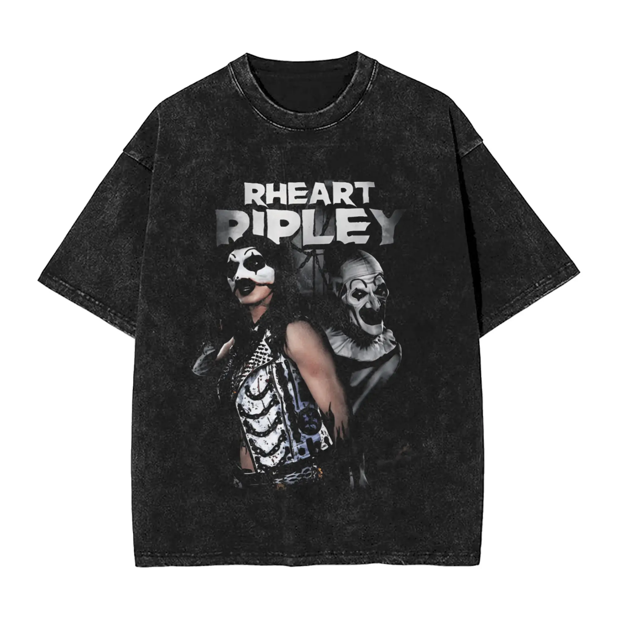 

Oversized Washed T Shirt Rhea Ripley & Terrifier Loose T Shirts Trendy Cool Tee Shirt for Men Summer Y2K Fun Casual Clothes