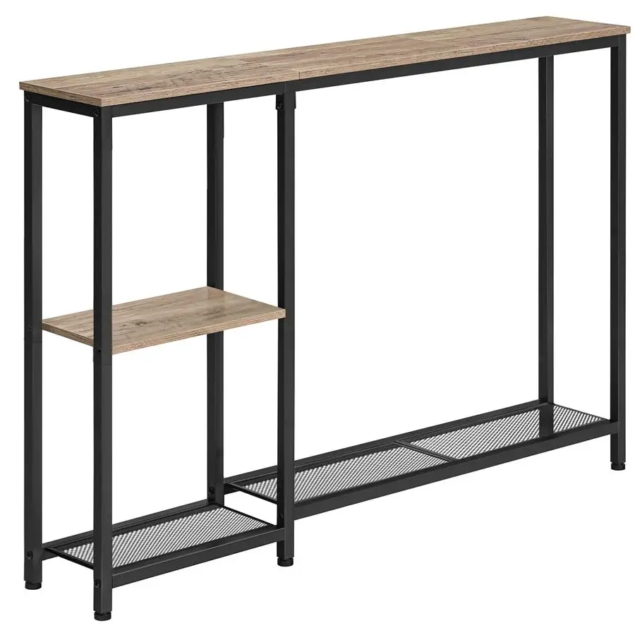 

Narrow Console Table, 44.9 Skinny Sofa Behind Couch Table with Storage Shelves, Long Entryway Table, for Living Room, Foyer, Hal