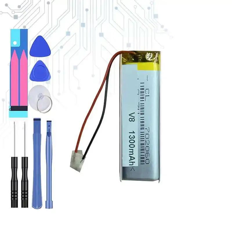 

1300mAh High Performance Bluetooth Helmet Earphones Battery For Vimoto V8 2 cables,No Plug