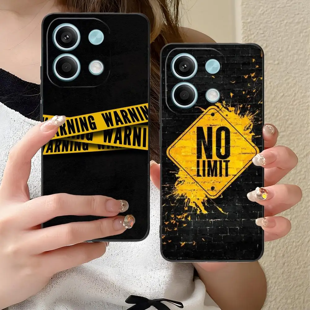 

Slogan Care Mobile Cell Phone Case for Xiaomi Redmi 15 14 13 12 A5 3 2 1 C Plus 4G 5G Colorful Printing Cover Cellphones Cover