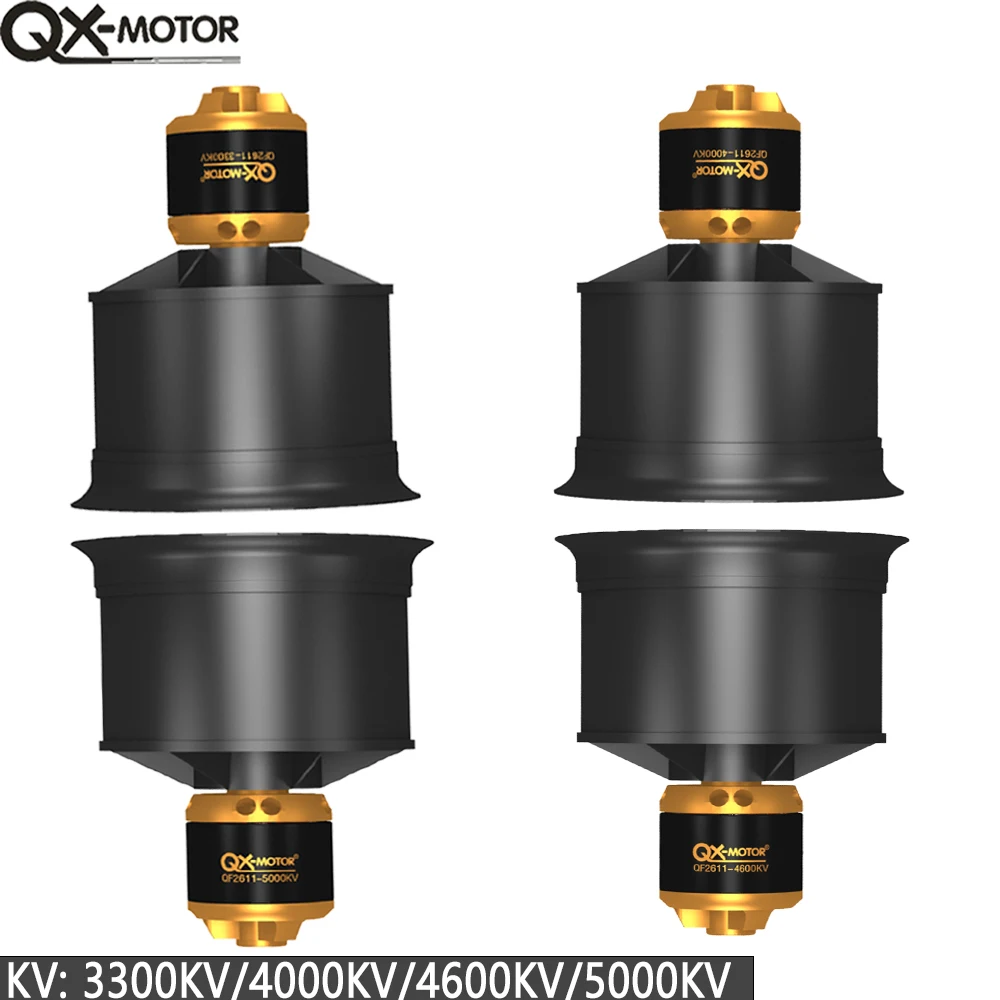QX-MOTOR 50mm EDF QF2611 12 Blades Ducted Fan met Borstelloze Motor gebruik 40A/50A ESC Voor RC Multirotor helikopter Jet Vliegtuig Onderdelen