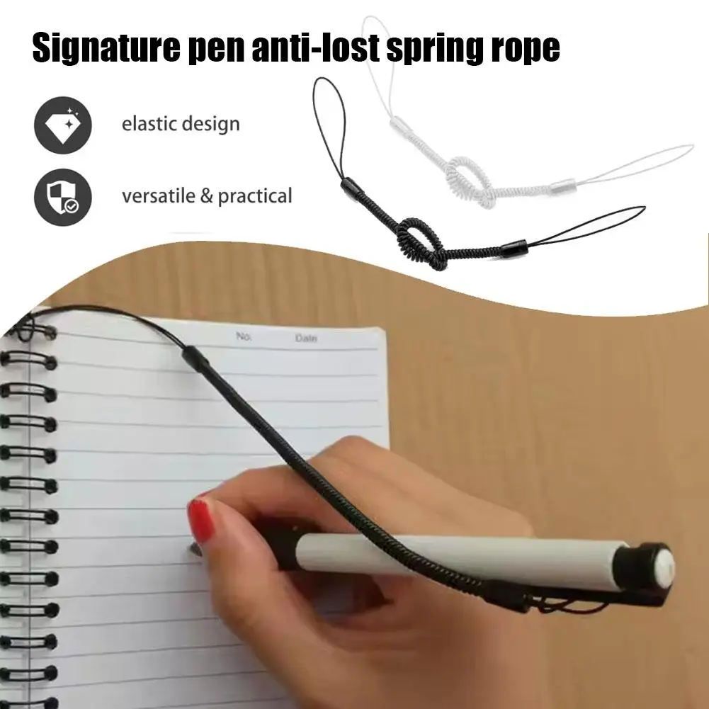 10pcs Elastic Pen Cord Straps Silicone Hanging Rope Telescopic Spring Coil For Drawing Pens Writing Brush Tying Rope G4i9