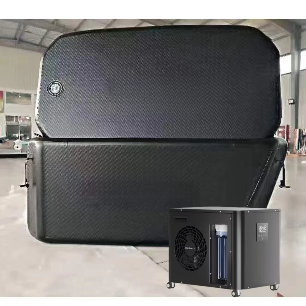 

ICEGALAX Best New Cold Therapy Folding Drop Stitch Portable Ice Bath Custom Logo Cold Plunge Tub Angled Tub With Chiller