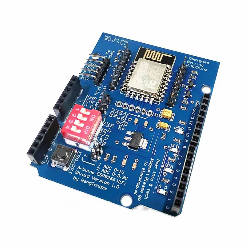 لوحة تطوير لاسلكية لاردوينو أونو R3 ، ESP8266 UART ، درع واي فاي ، وحدات واحدة