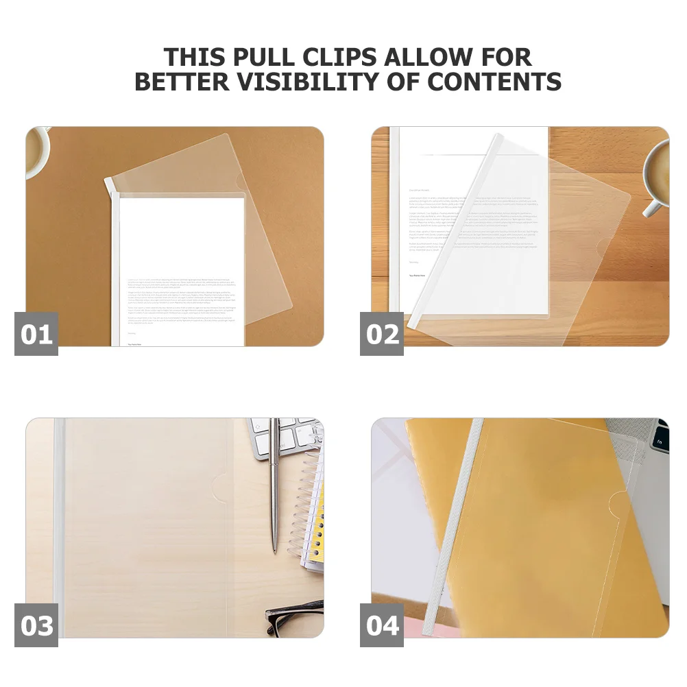 

20Pcs Slide Binders Plastic Slide Grip Bookbinding Bars Pull Rod Clips Report Covers Binding Bars Document Organizer