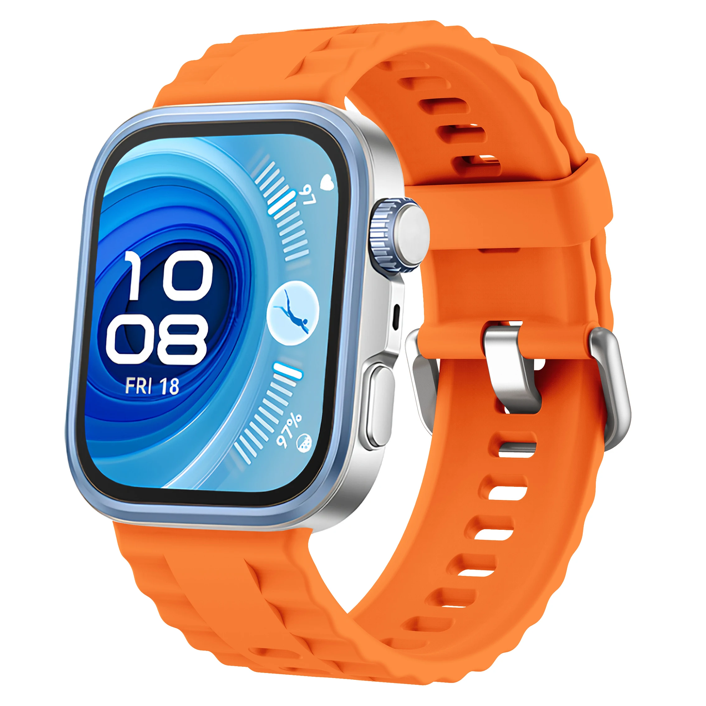 Suitable for Huawei Watch Fit4pro/fit4/fit3 Strap Wave Design Silicone Sports Sweatproof Breathable/Fashionable Smart Strap image 4