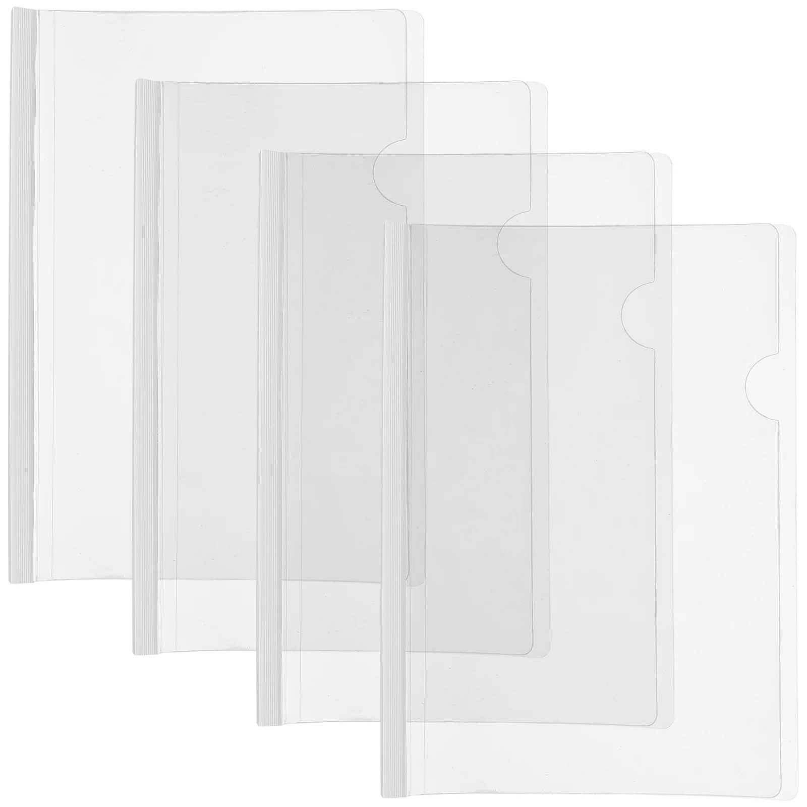 

10 Pcs Clear Rod Clamp Folders 16K White Transparent File Binder Portfolio Paper Document Storage Office Supplies Anti