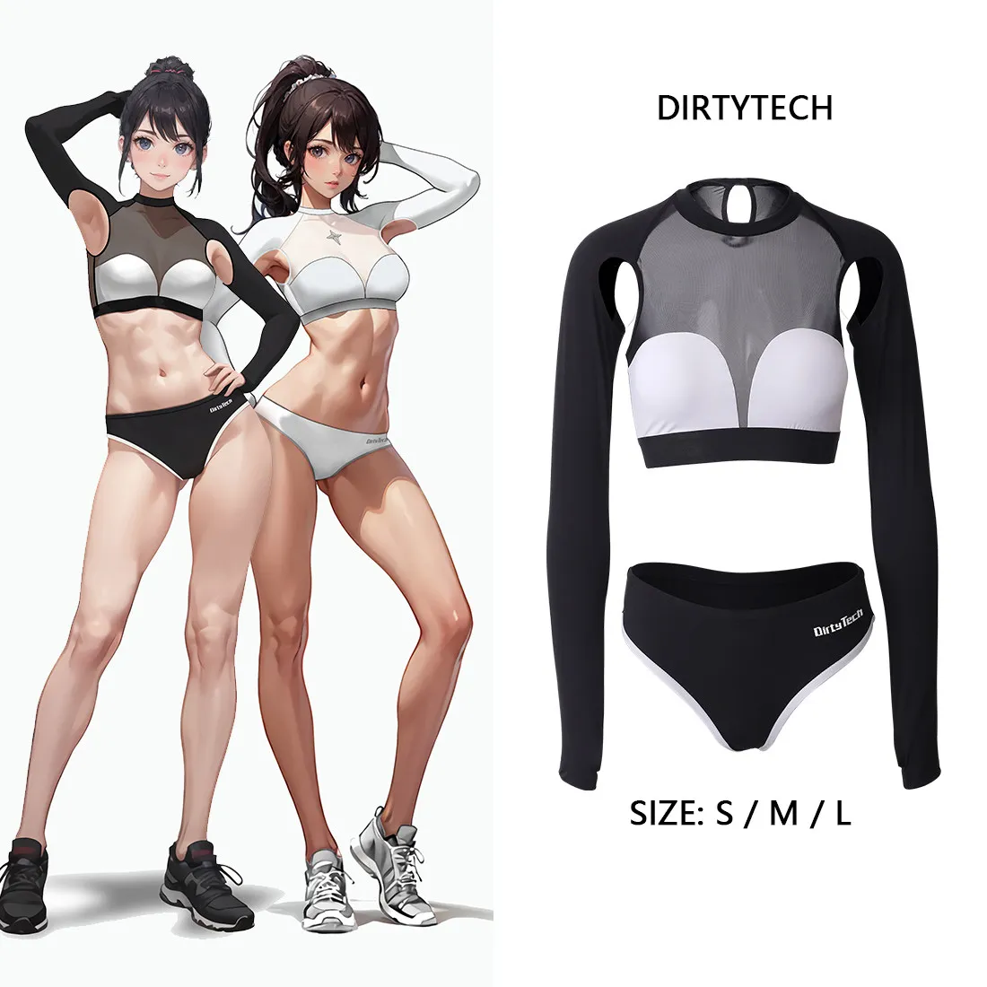 

Long Sleeve Japanese Sports Suit Elastic Gymnastics Leotard Sexy Briefs Cos Anime for Women