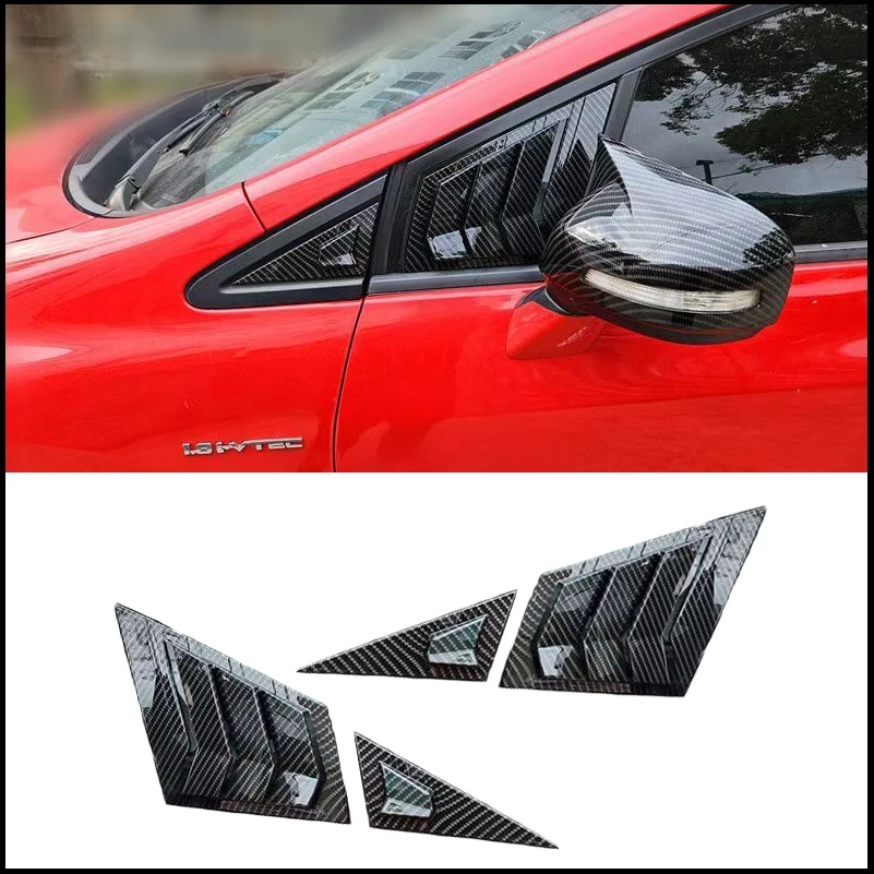 

Car Styling For Honda Civic Sedan 9th 2012-2014 Front Triangle Window Blind Shades Louver Vent Cover Sticker Trim Accessories