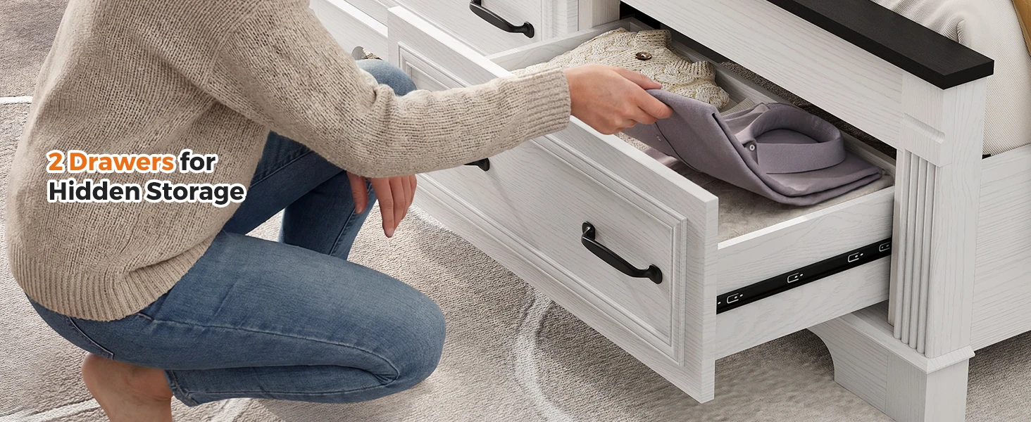 queen size bed frame with storage