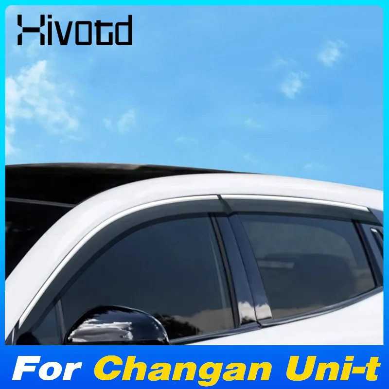 

Car Windows Visor Cover For Changan Uni-t 2024 Stainless Steel Deflectors Guard Protective Parts Exterior Modification Stylings