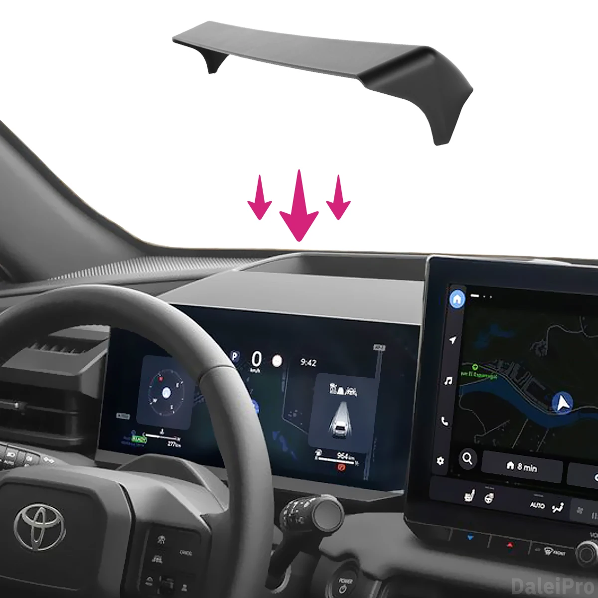 Für 2026 Toyota RAV4 Armaturenbrett-Instrumentencluster Sonnenschutzhaube Blendschutz-Visierabdeckung, ABS Anti-Reflexions-Schutz Zubehör – Detail 2