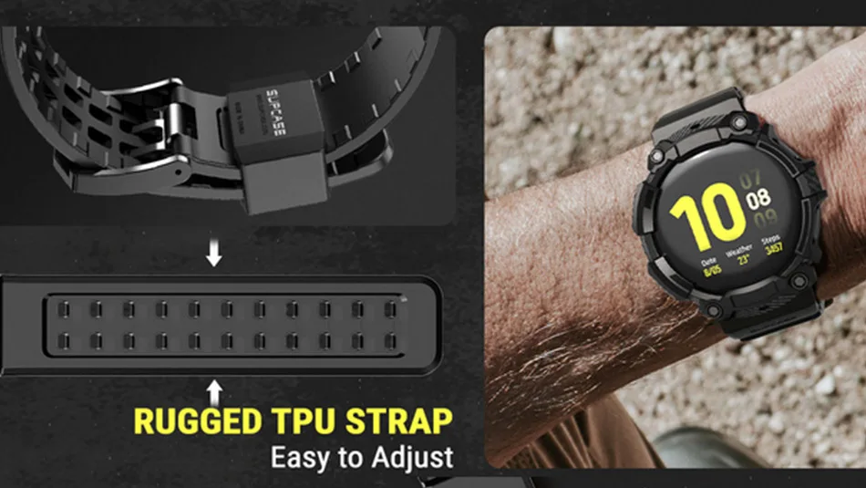 Uhrengehäuse für Galaxy Watch 6/5/4 [44mm] supcase ub pro robuste Schutzhülle mit Armband armbändern – Detail 2
