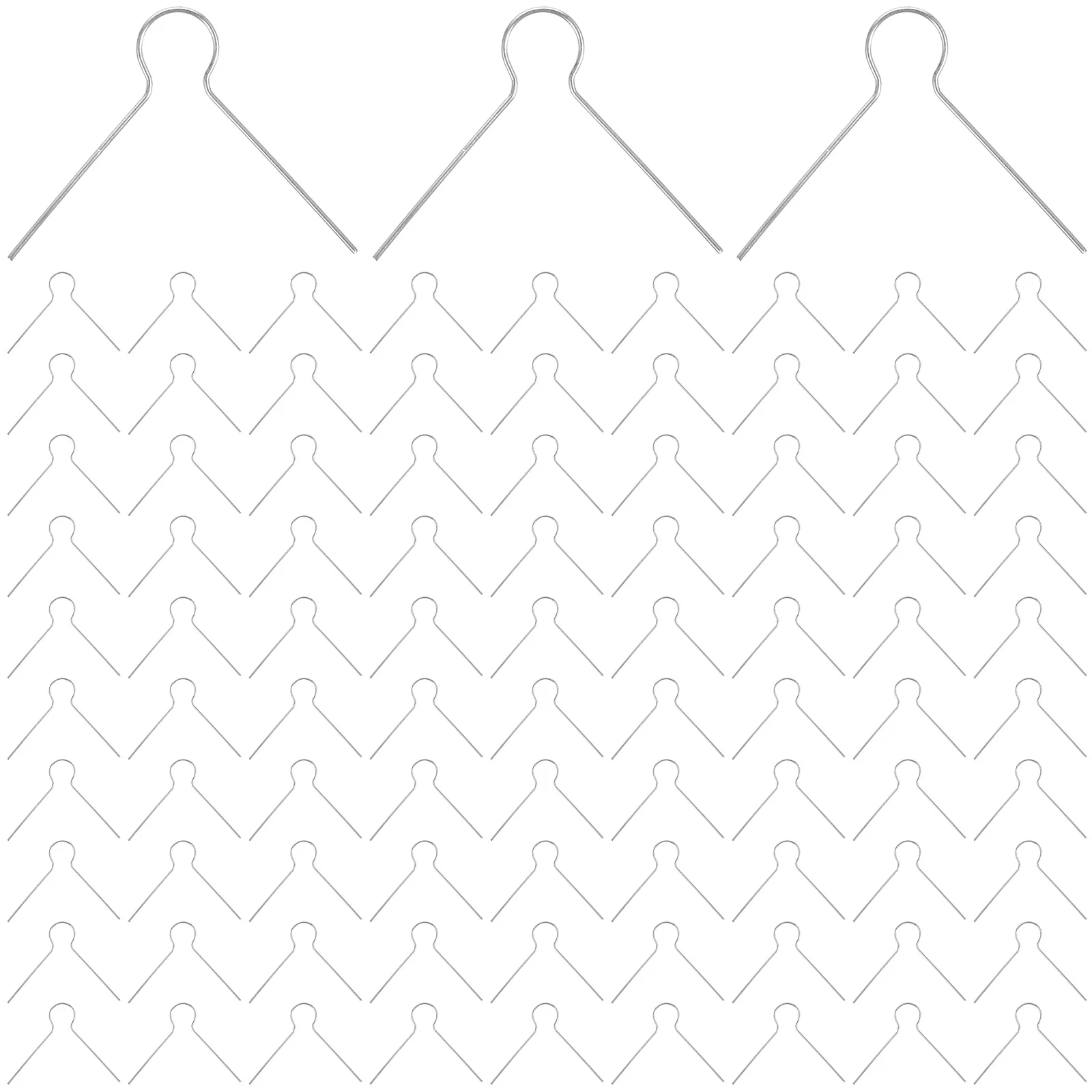 

100Pcs Metal Christmas Tree Hooks V-Shaped Sturdy Ornament Hangers for Hanging Balls Ornaments Ornament Hangers