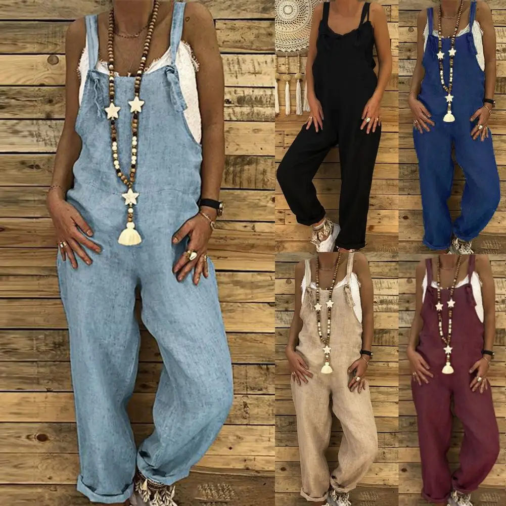 Thin  Stylish One-piece Shoulder Strap Sleeveless Jumpsuit One-piece Women Jumpsuit Square Neck   for Party