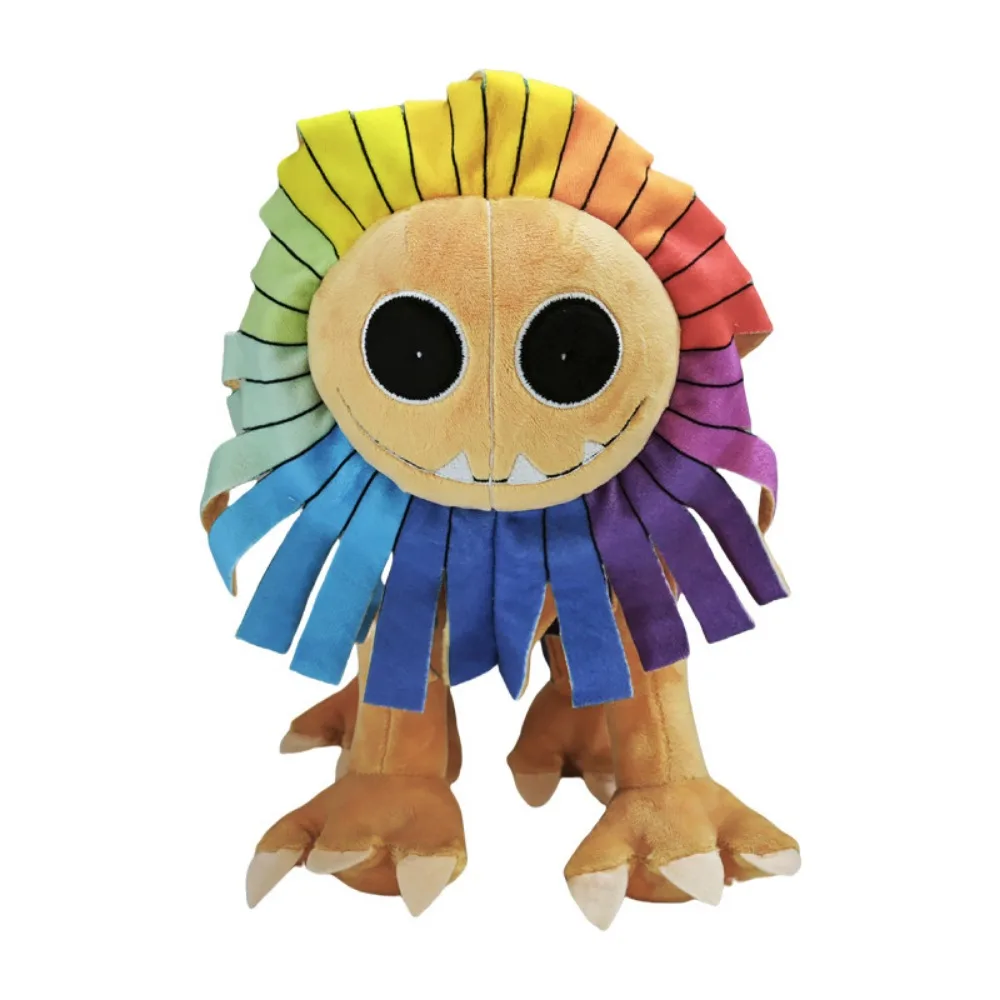 25cm Yarnaby Plush Nightmare Critters Doll Colorful Lion Smile Bedroom Sofa Decora Pillow PP Cotton Birthday Gifts Toys for Kids