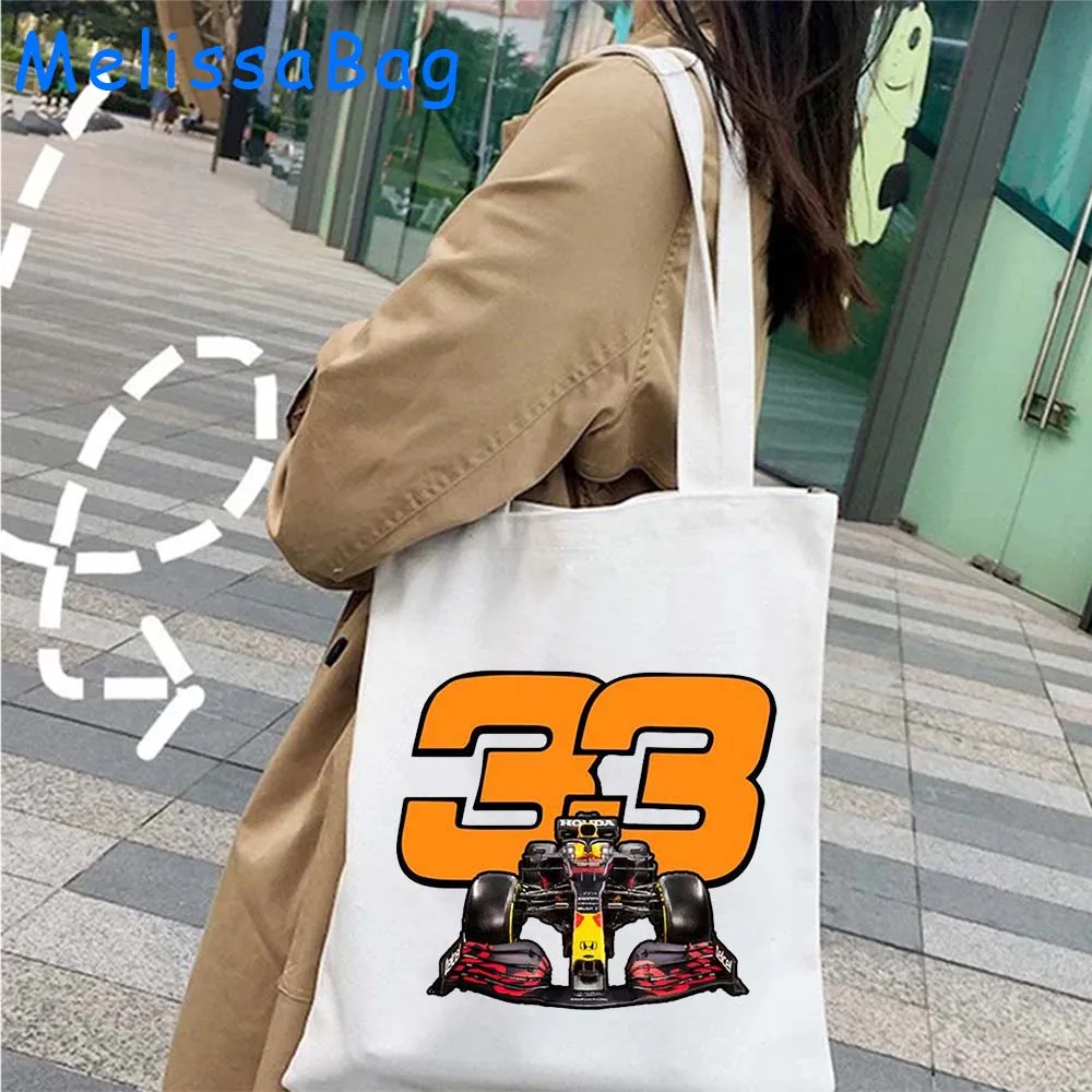 Sac fourre-tout en toile de course F1 Formula One, sacs à main shopper Harajuku, Daniel Ricciardo, Lando, Norris, Carlos Sainz, Inboulon Gifts