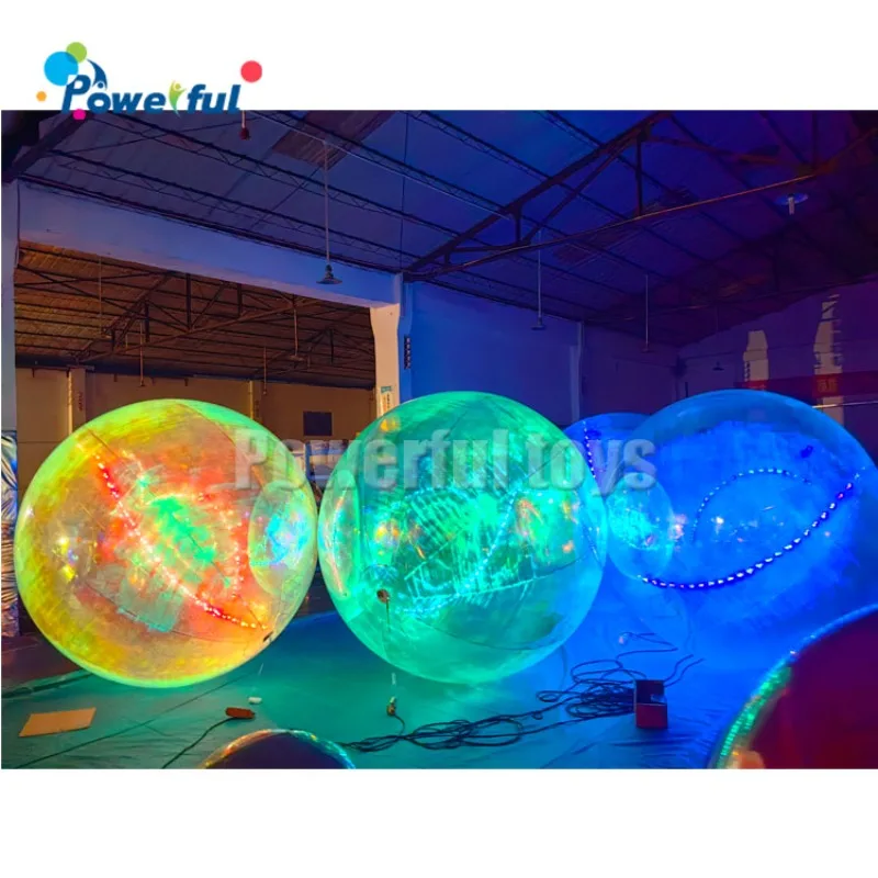 Interactive Colorful Christmas Inflatable Mirror Ball Advertising Decoration LED Lights PVC Material Customizable Size Color