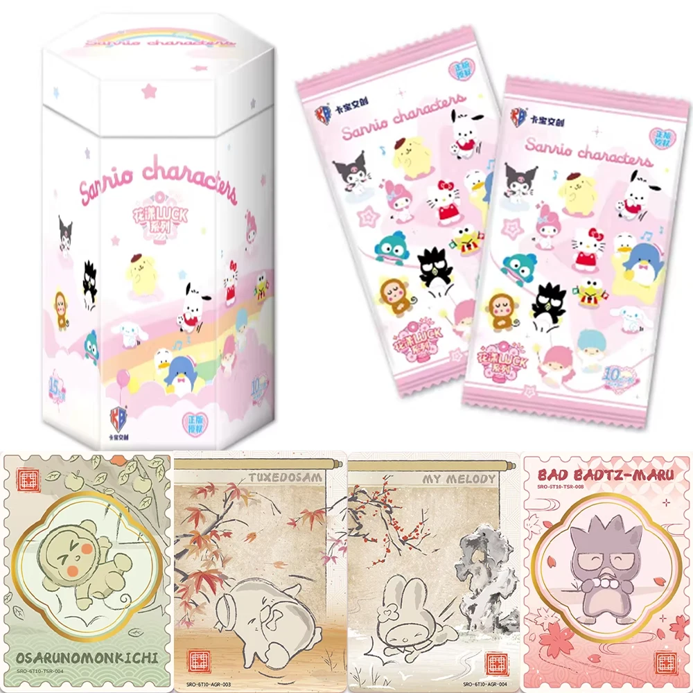 

Genuine Sanrio Card Sanrio Family Polaroid Flower Lucky Card Spring Summer Autumn and Winter Life Diary Anime Collection Card