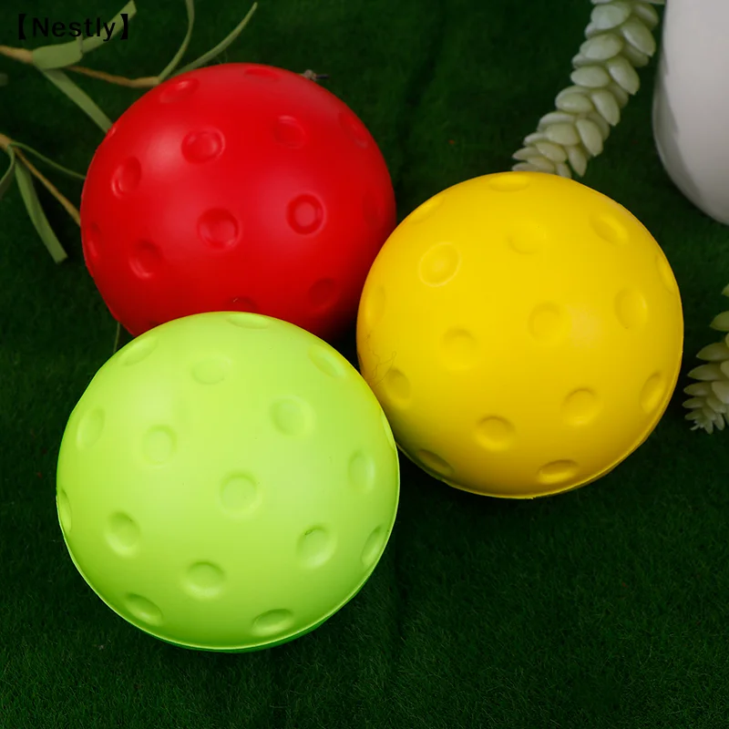 1/3pcs Durable Indoor Pickleball Balls 74mm Training Paddle Ball PU Foam Pickleball Soft Silent For Competition Practice〔Nest〕