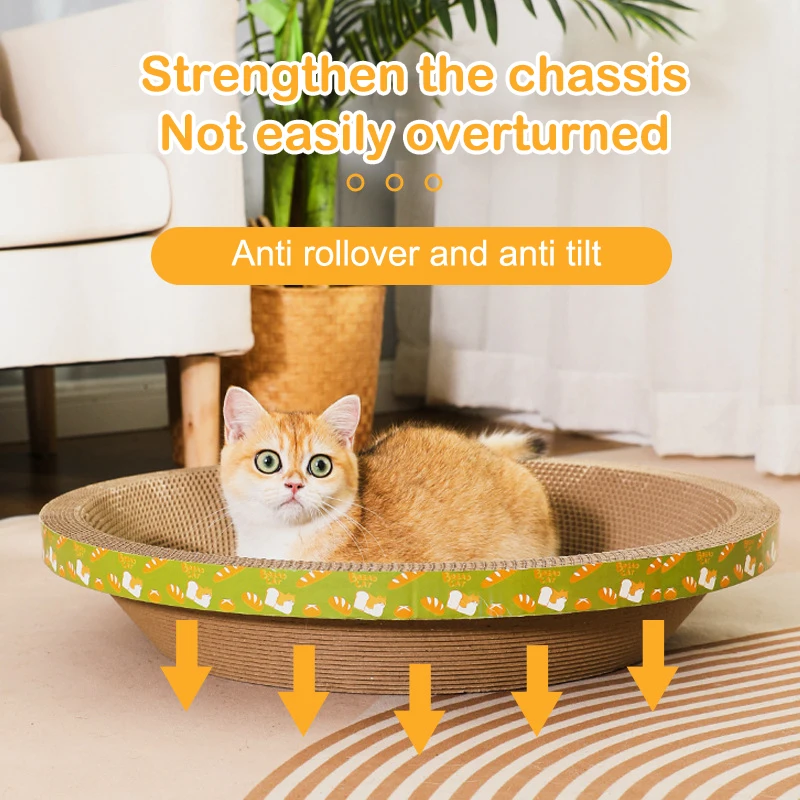 Durable High-density Circular Cat Bed Bowl For Home Use, Cat Scratching Board, Cat Toys, Pet Supplies 1 Pcs