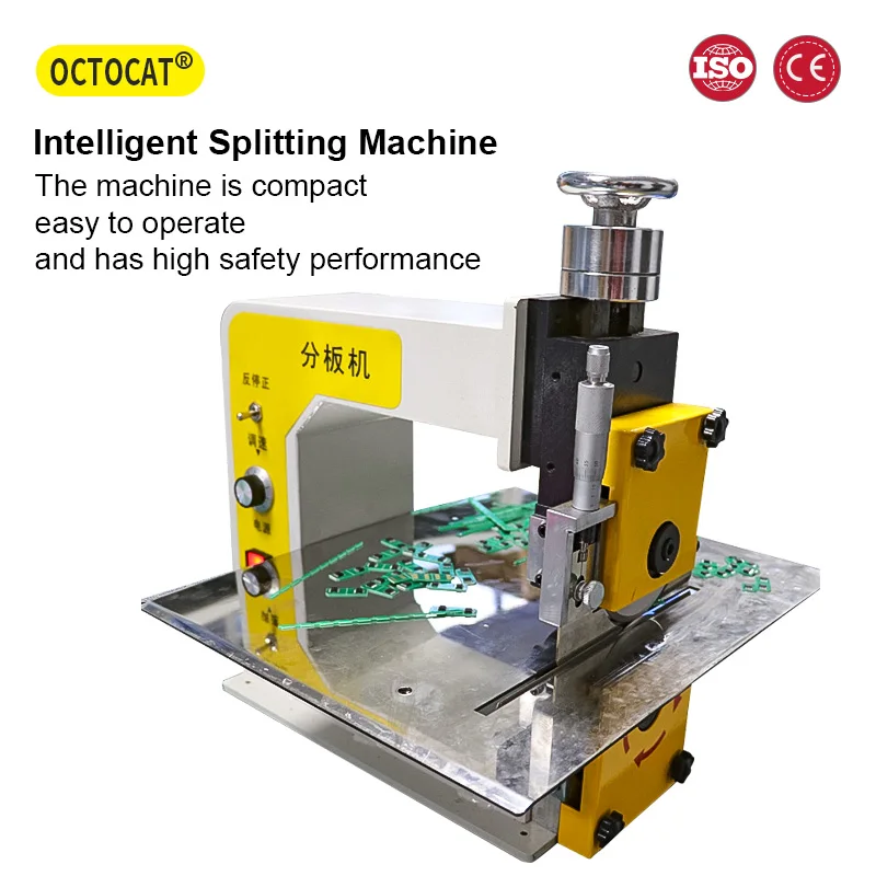 

Automatic PCB Panelizer Walkaway Aluminum Base Board Circuit Board LED Strip round Knife Cutter Machine for Electronics Manufact