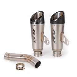 Slip On 51mm Motorcycle Exhaust Pipe Muffler Tail Tip Mid Connect Link Tube For Honda CB500F CBR500 CBR500R CB500X 2013-2016