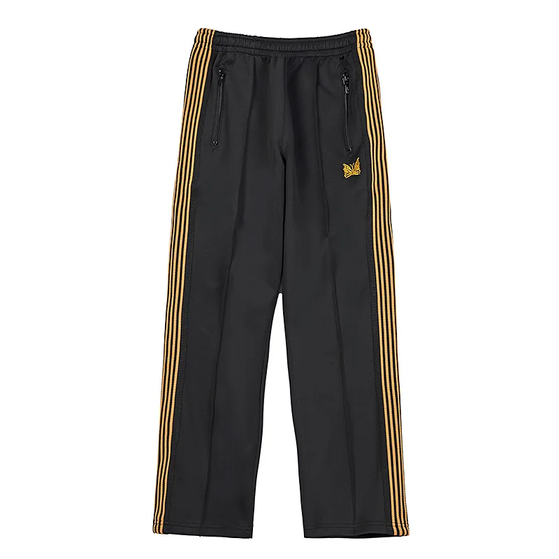 2024 New Black Pants Men Woman Side Edge Stripe Weaving Logo Embroidery High Quality Loose Casual Sweatpants Trousers