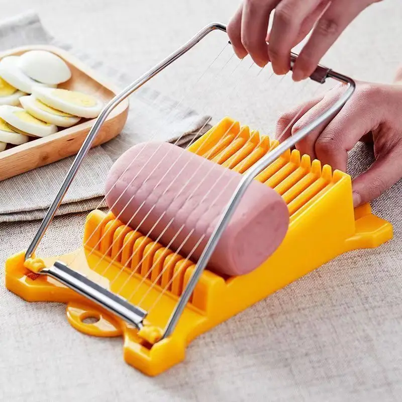 Ham sausage slicer, cutting and dicing artifact, luncheon meat slicing tool, preserved egg egg slicing, fruit divider