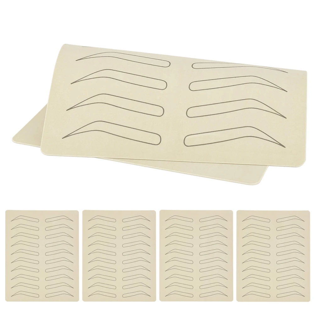 

5 Pcs Blade Silicone Eyebrow Exercise Skin Silica Gel Tattoos Practice Supplies