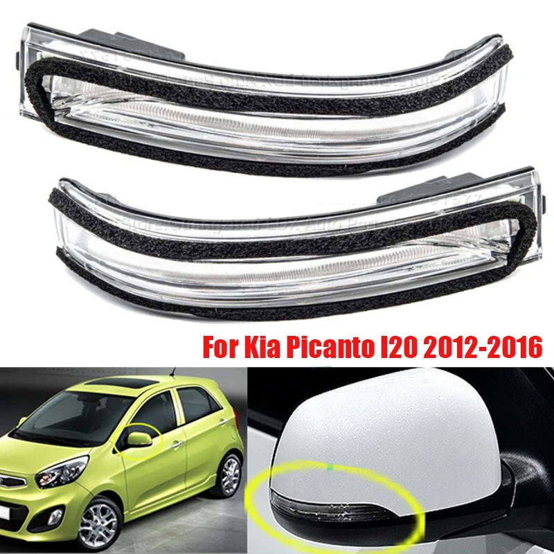 1/2pcs Led Car LED Rearview Mirror Turn Signal Light for Kia Picanto I20 2012-2016