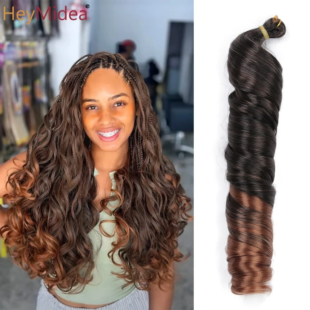 

Синтетические волосы для плетения французских кудрей, спиральные косы, омбре, предварительно растянутые, свободные волны, для женщин