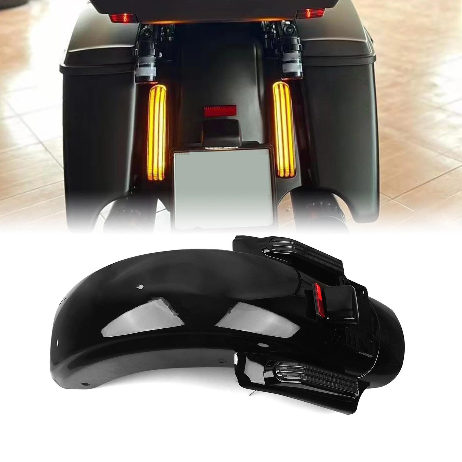 Pop For Harley Touring CVO Road Glide 2014-2024 Motorcycle Rear Fender Mudguard Mud Guard Plate Cover Splasher Fairing Protectio