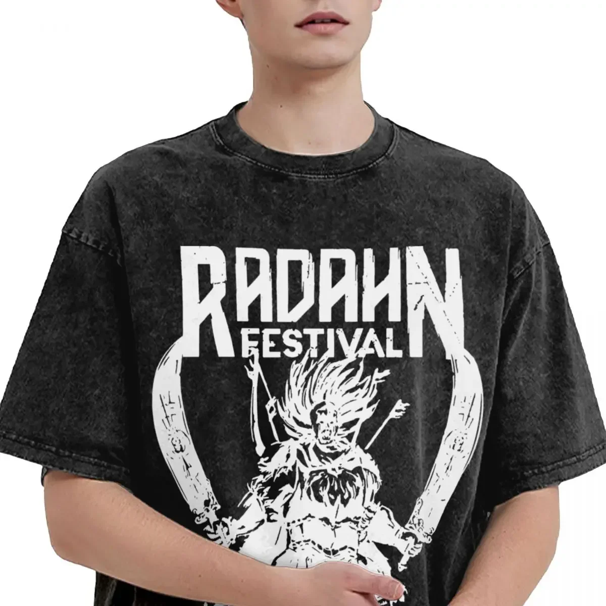 Gewassen T-shirts Festival Radahn Elden Game DARK SOULS Hip Hop Casual T-Shirt Harajuku Streetwear Katoen Zomer Tees Mannen Vrouwen