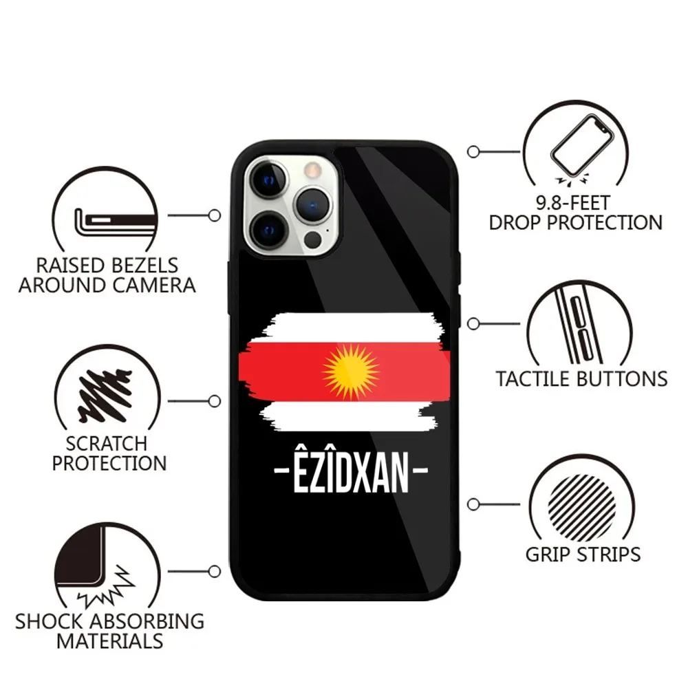 Yazidi Ezidi Flag  Phone Case Strong Magnetic For IPhone 15,14,13,Pro,Max,Plus,11,12,Mini For Magsafe Wireless Charging