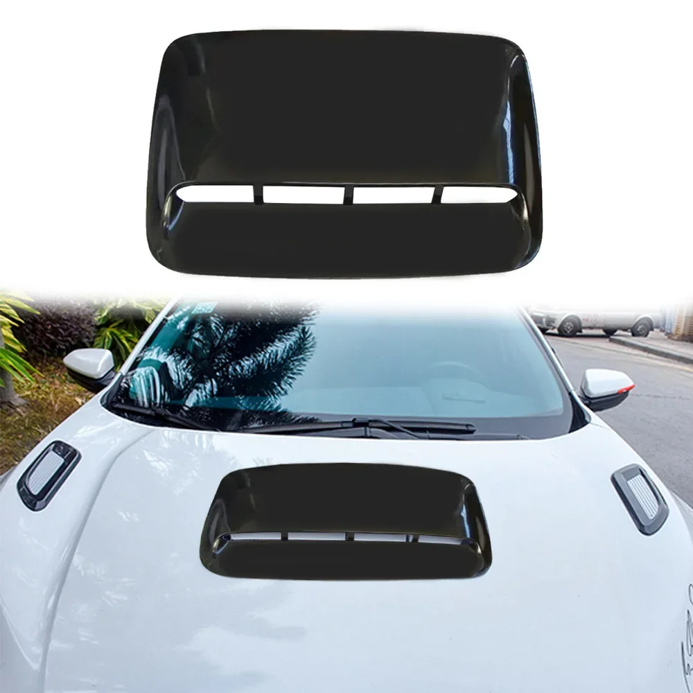 40cm Universal Car Air Flow Decorative Intake Hood Scoop Bonnet Vent Sticker Cover Hood Geared to fit any FLAT Hood Vehicle