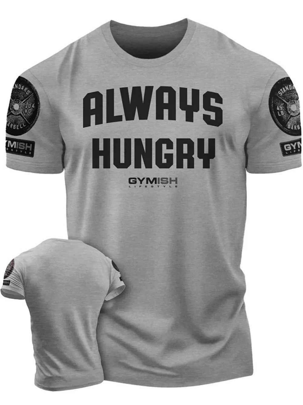 Fashionable American men's summer fitness training letter print micro elastic breathable round neck T-shirt outdoor casual top
