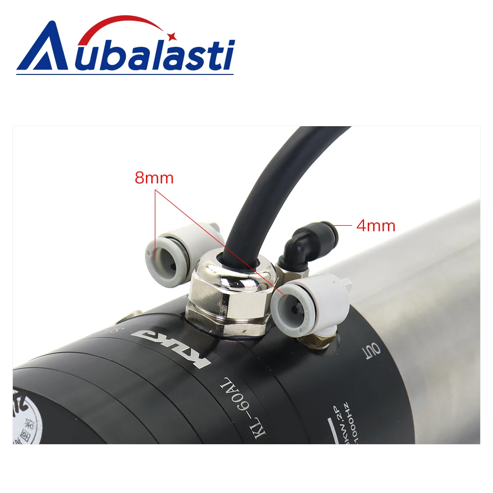 Aubalasti 1.8KW ATC Spindle Motor 10000-60000rpm 34V 167Hz 220V 1000Hz Automatic Tool Change Spindle for CNC Router Engraving