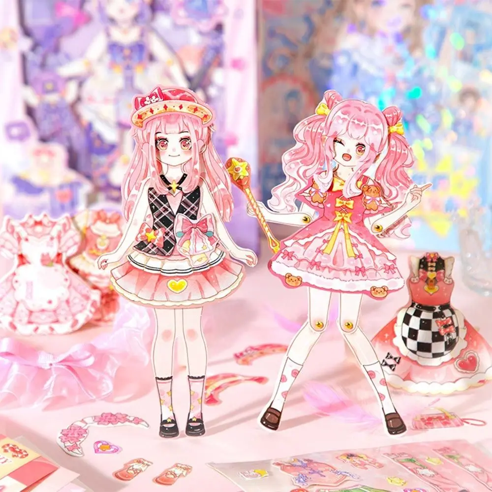 

Kawaii пеленальное платье 3D книга-наклейка многоцветная мультяшная девушка тихая книга бумажные аксессуары декоративные наклейки игрушка