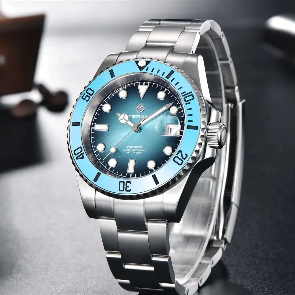 TERAMI Mechanical Watches ​30Bar Waterproof 3C Luminous 40MM Sapphire Glass Ceramic Bezel Luxury NH35 Automatic Watch For Men