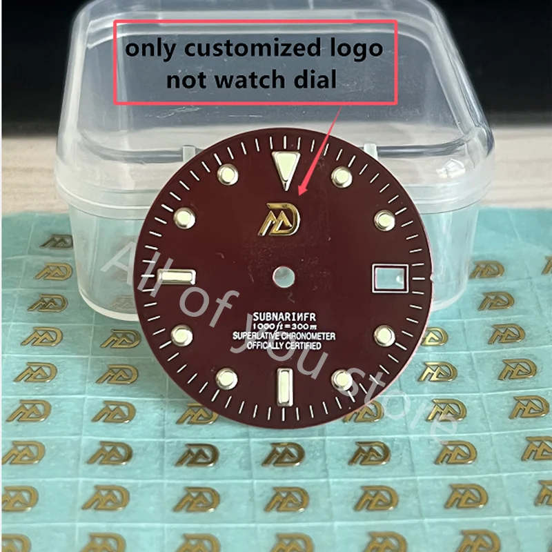 custom dial stickers gold metal transfer silver label small brand mini 3d logo 28.5mm customized DIY name self-adhesive logo