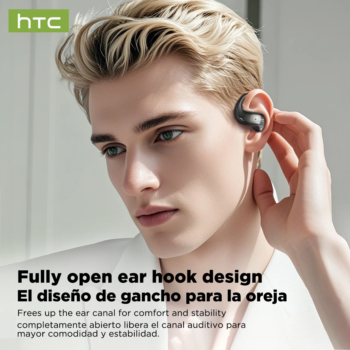 HTC Original NE19 AI Translate Bluetooth Earphones OWS Open Ear Business Travel Wireless Headphones Music Stereo Sound Earbuds image 3