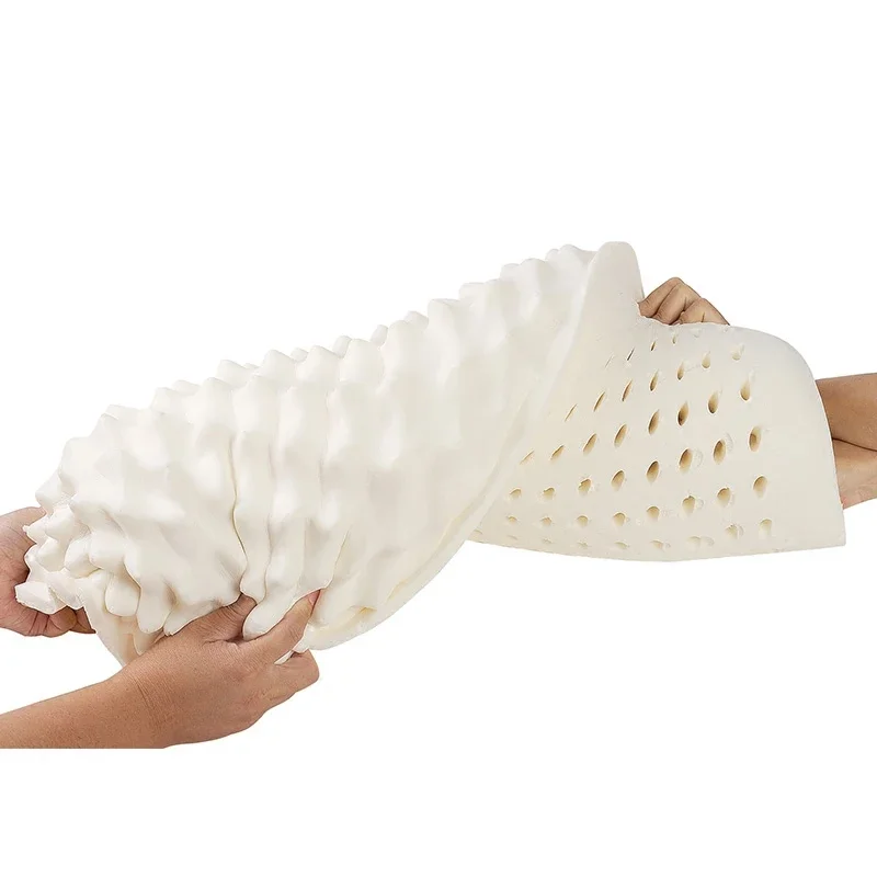 Natural latex pillow Imported raw materials Children's cervical spine neck care massage pillow Adult single sleep pillow