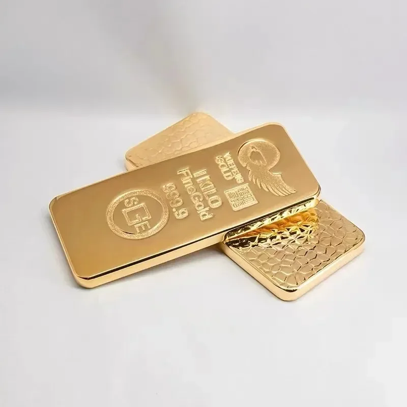 1:1 Original Copy Swiss Gold Bar P1kilo/1000g/1KG 24k Gold Plated Bar Gold Bullion Replica Swiss Jewelry Stor
