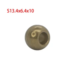 S13.4x6.4x10mm Outer Spherical Self Lubricating Bushings 6.5mm Shaft Toy Electrical Fan Motor Bronze Bearing Bush