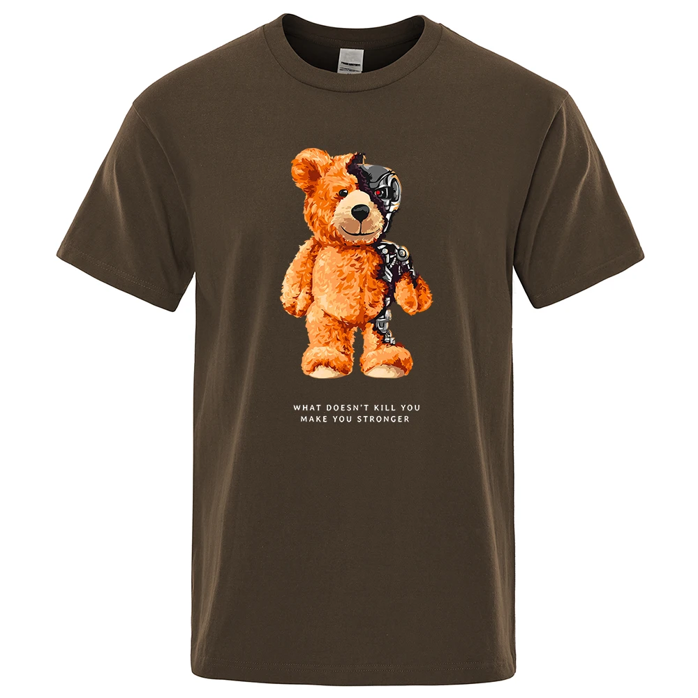 T shirt Men Short Sleeve Ted Bear Show You What I Am Really Look Like T-Shirt Oversized Cotton Tees Fashion Casual Clothing